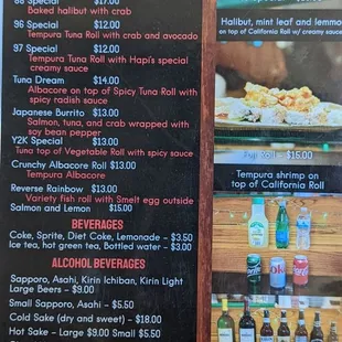 Menu now with pics