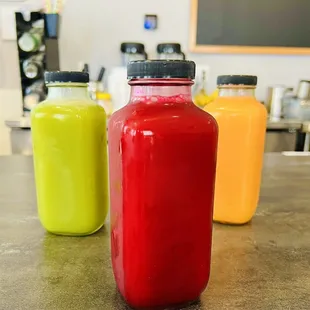 Fresh cold pressed juices