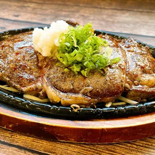 RIB EYE STEAK on sizzling iron plate : One of our top selling dish.
 https://www.instagram.com/happarestaurant