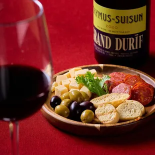 Wine and snack