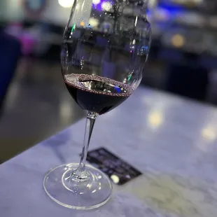 a glass of wine