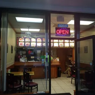 the inside of a restaurant