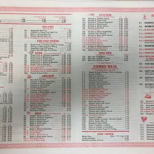 Full menu.