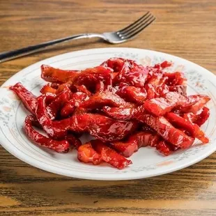a plate of food on a table