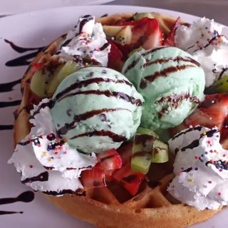 Waffle with Ice Cream