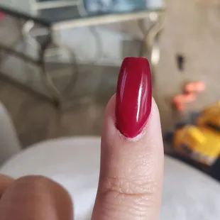 Used wide fake nails as the base then didn't even fill it in properly with acrylic powder