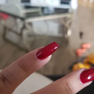 Cut me and still skimping on the top coat, ugh