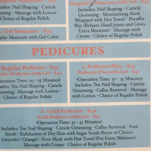 Nails &amp; Spa prices