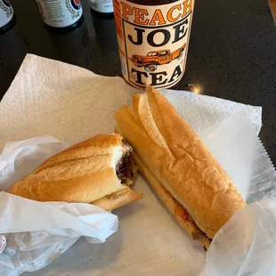 Tasty cheese steak