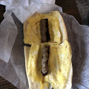 Sausage egg and cheese