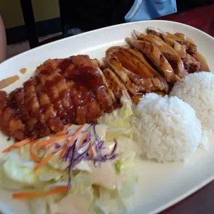 Chicken Katsu and Chicken Teriyaki is good.