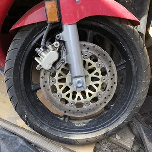 1997 Honda motorcycle front wheel 17&quot;