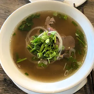 Small Rare Beef And Brisket Pho Phở Tái Chín.