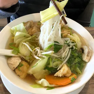 Large Tofu &amp; Veggie Pho Phở Đậu Hũ Rau Cải (Veggie Broth)