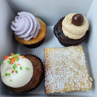 a variety of cupcakes