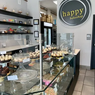 a display of baked goods