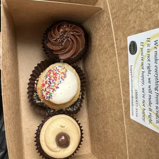 Chocolate on chocolate, vanilla on vanilla, chocolate salted caramel