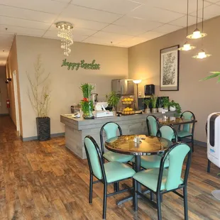 the dining area of a restaurant