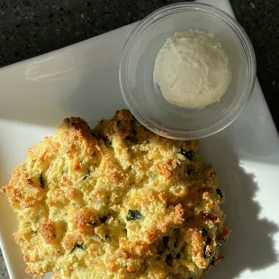 Spinach Biscuit (keto and GF)