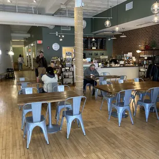 the inside of a coffee shop