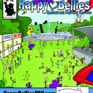 a crowd of people in a park