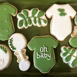 Custom baby shower cookies