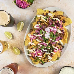 Ground beef nachos