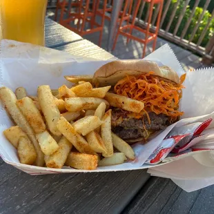 Smash Burger and fries