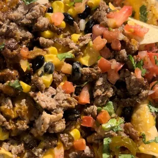 Nachos with steak