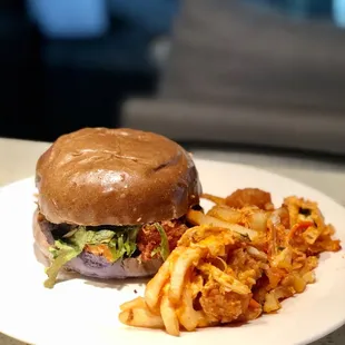 3/4/2021: Shrimp Katsu Burger and Kimchi Fry Tots