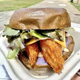 Shrimp Katsu Burger.  Super enjoyed, would order again (with no cheese)