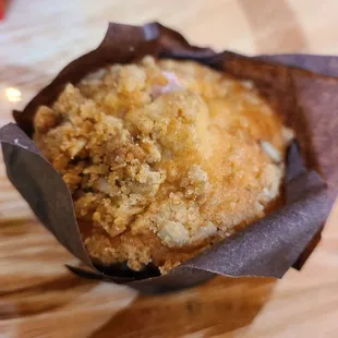 Strawberry rhubarb muffin.