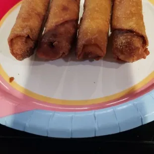 Egg rolls, $6.75. They tasted like the old oil they were cooked in.