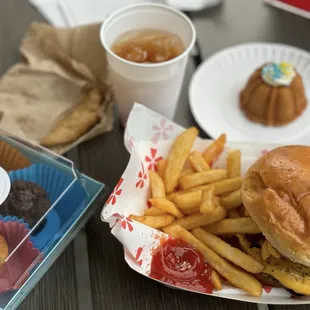 Burgers and treats from the Yelp elite event.