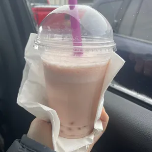 strawberry boba