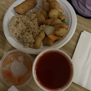 Sweet and Sour Chicken Combo Dinner