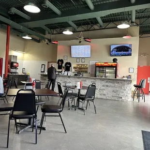 They look around the restaurant 2.