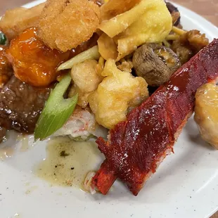 a plate of food on a table