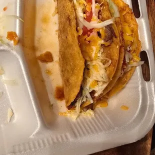 Brisket tacos order of three