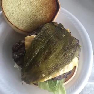 Green Chili Burger