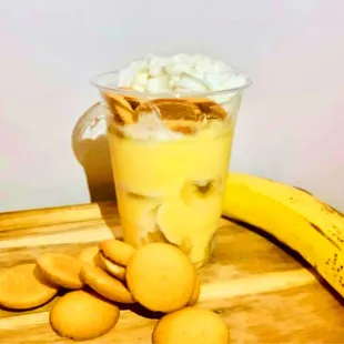 a banana and ice cream smoothie