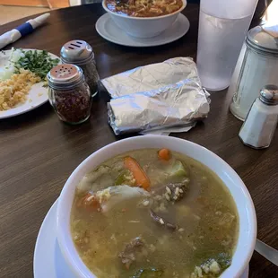 Caldo de Res and Pozole. Yum!