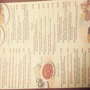 Part of the menu