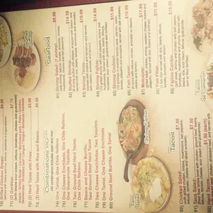 Part of the menu