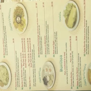 Part of the menu