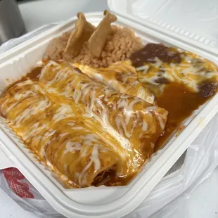 Two enchilada plate.