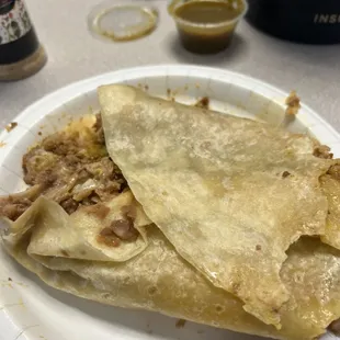 Happy Burrito that fell apart from a bad Wrap!