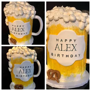 a beer mug cake