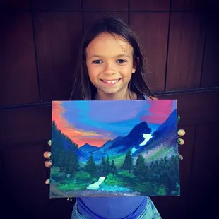 A 9-year-old painted the Swiss Alps!