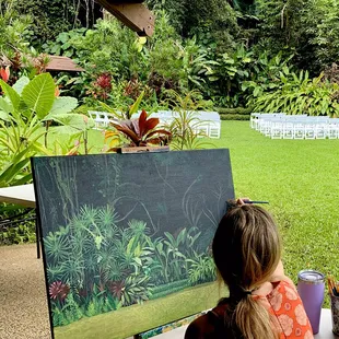 Live wedding painting